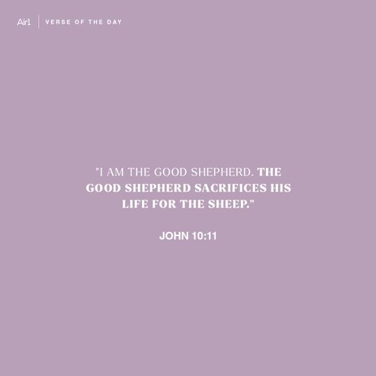 "I am the Good Shepherd. The Good Shepherd sacrifices His life for the sheep."